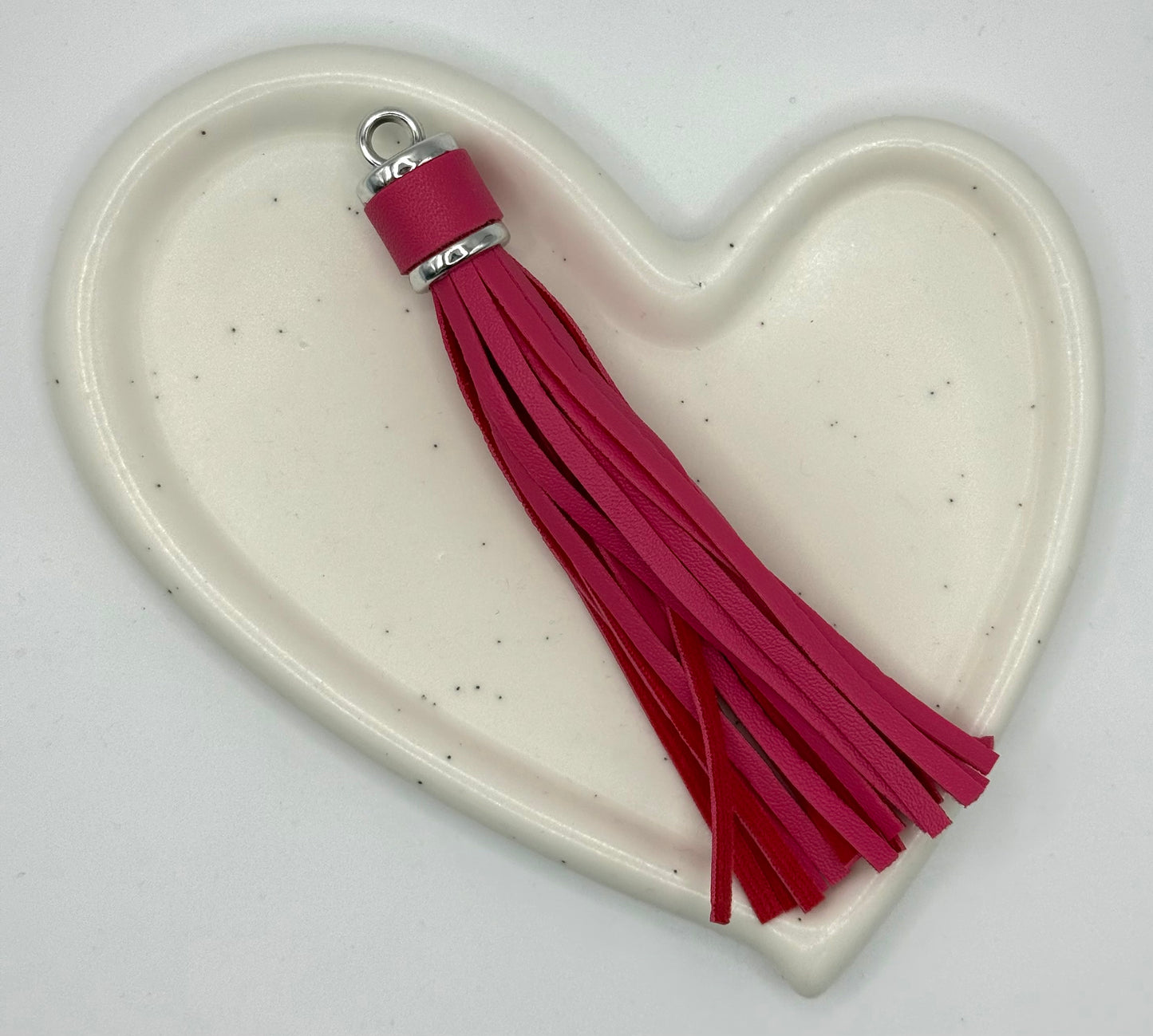 Leather Tassel 9cm Silver Cap | Accessories