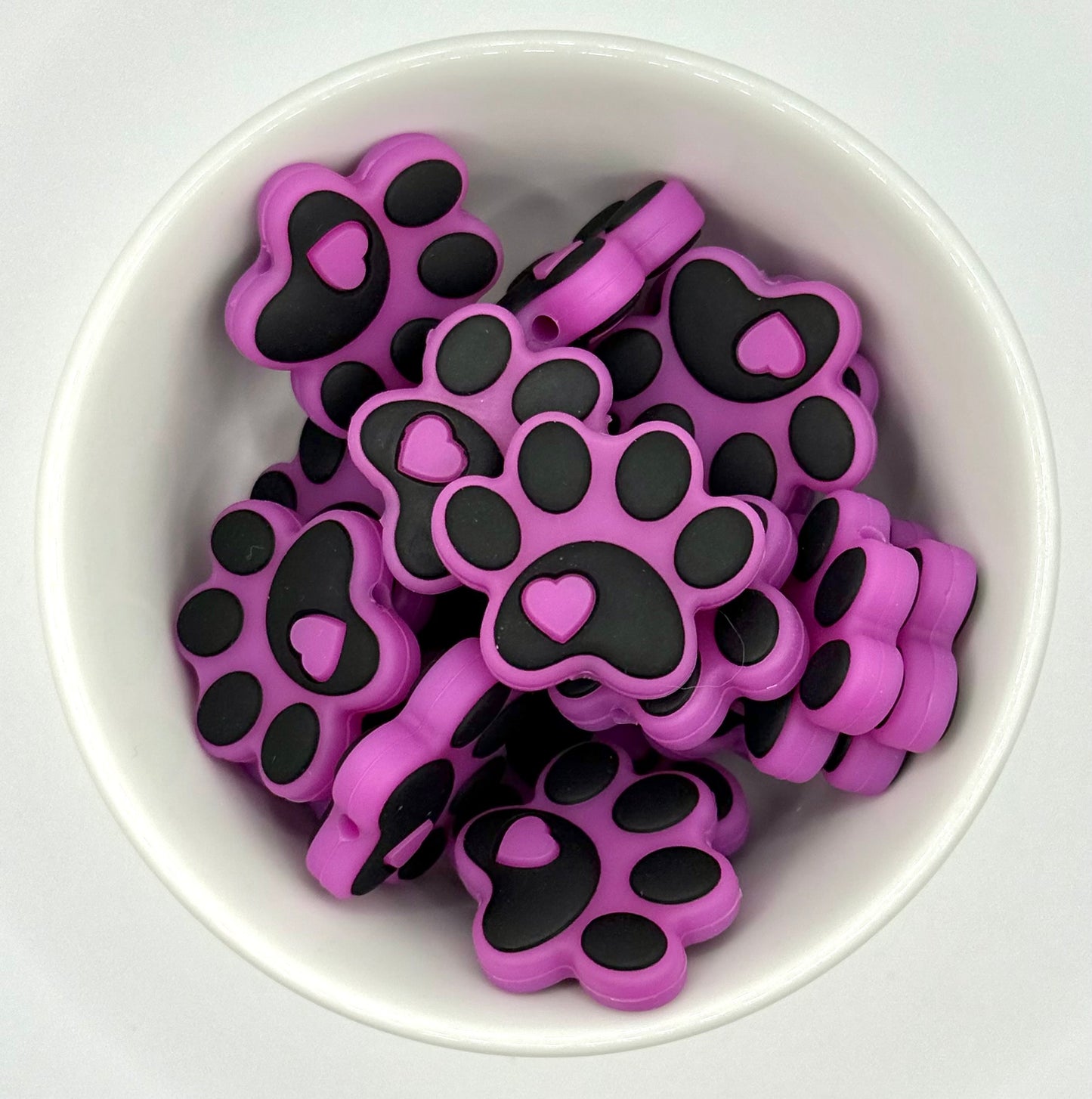 Paw Prints | Silicone Focal Bead
