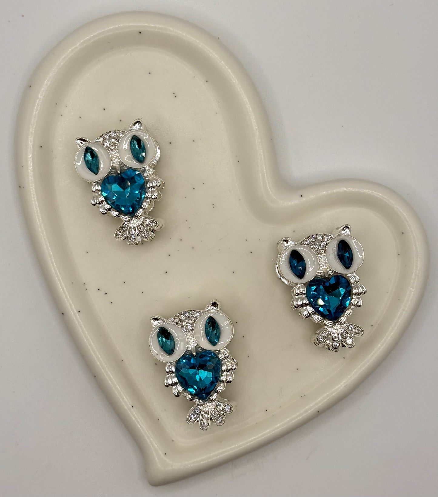 Fancy Alloy Owl with Gems