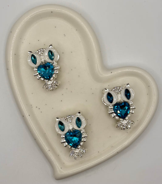 Fancy Alloy Owl with Gems