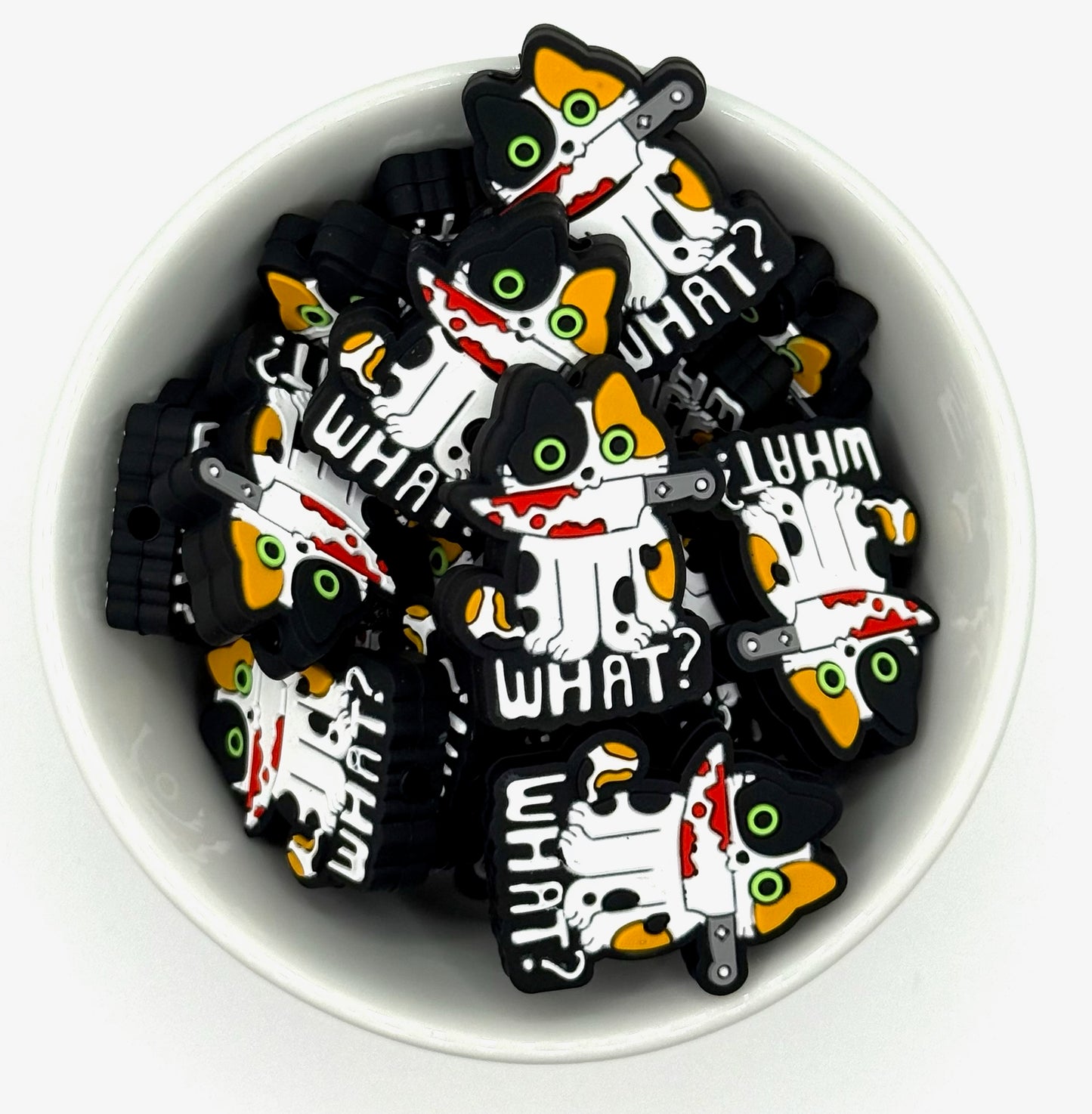 What? Cat | Silicone Focal Bead