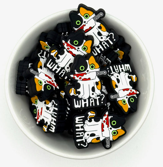 What? Cat | Silicone Focal Bead