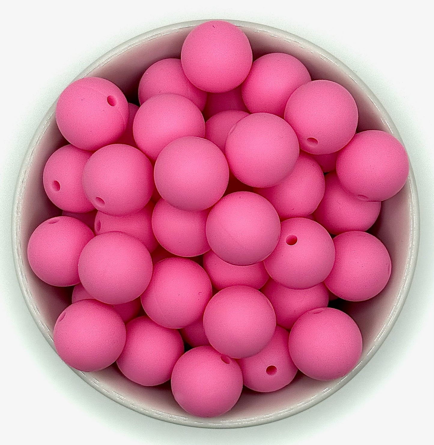 Silicone Solid Colour 15mm Beads | Silicone Beads Round