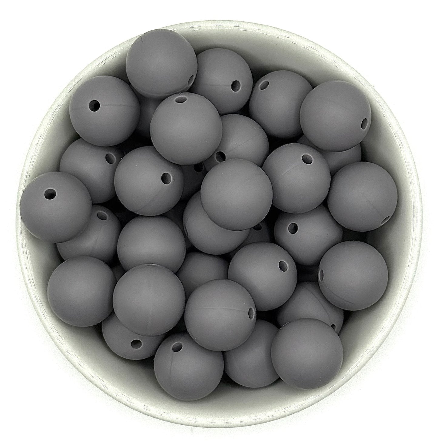 Silicone Solid Colour 15mm Beads | Silicone Beads Round