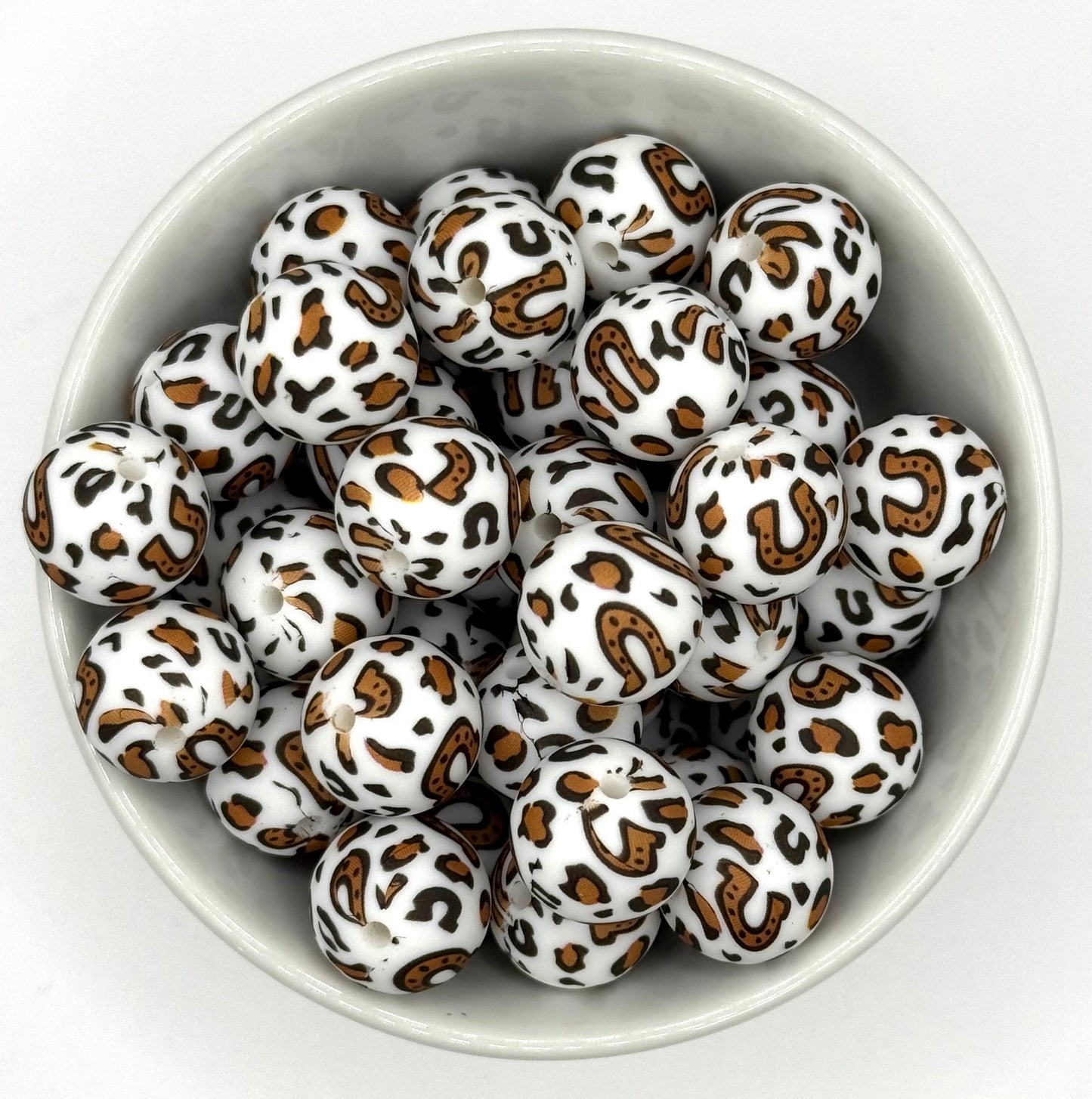 Printed 15mm Silicone Bead | Silicone Printed Beads