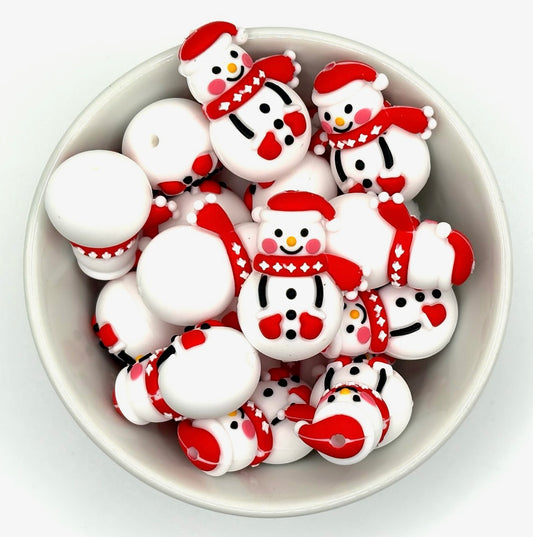 Snowman 3D | Silicone Focal Bead
