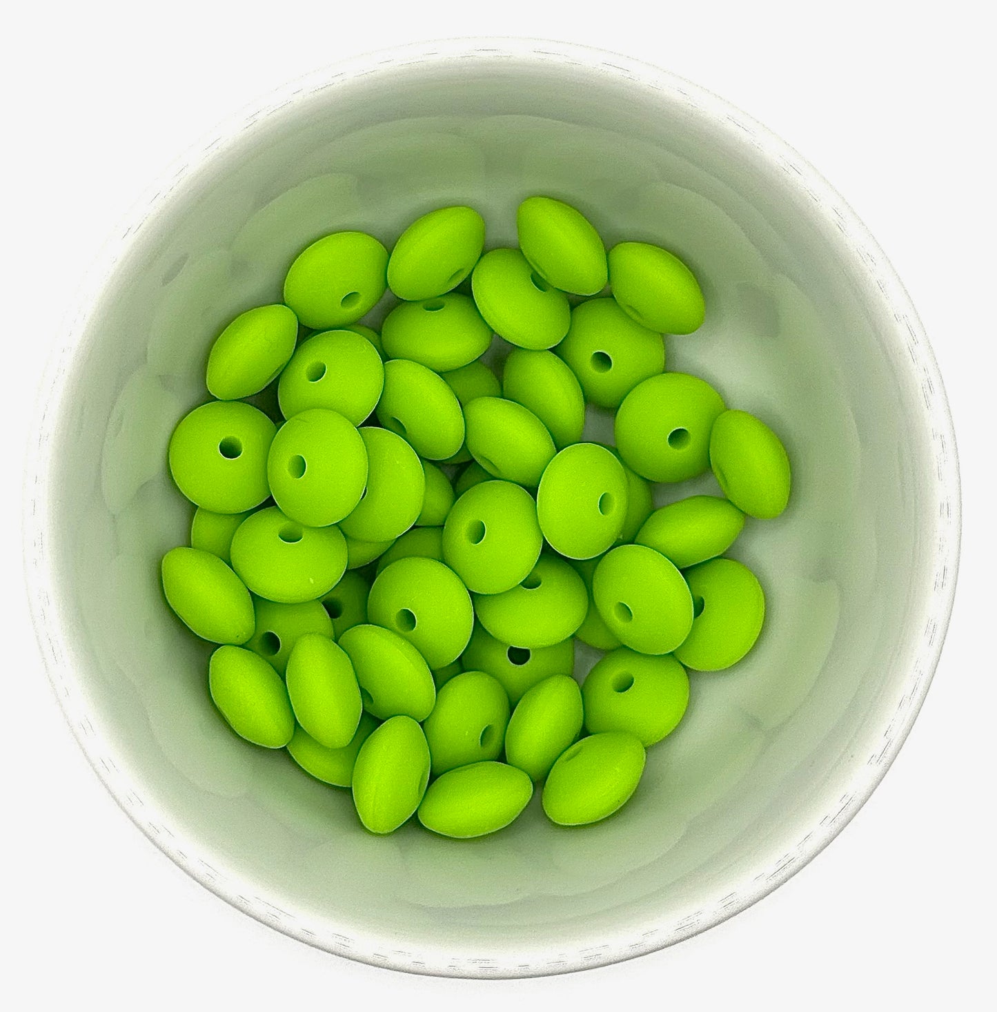 Lentil 12mm Solid Colour | Spacer Beads