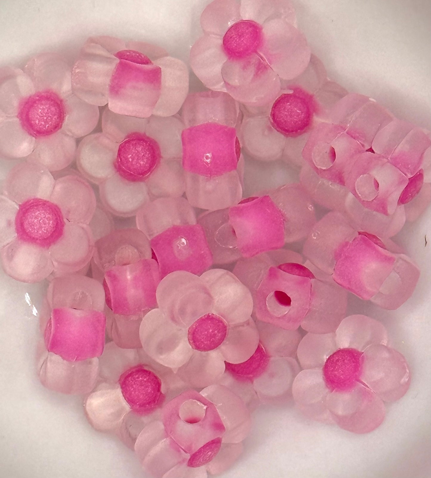 Frosted Acrylic Flower Spacer | Spacer Beads