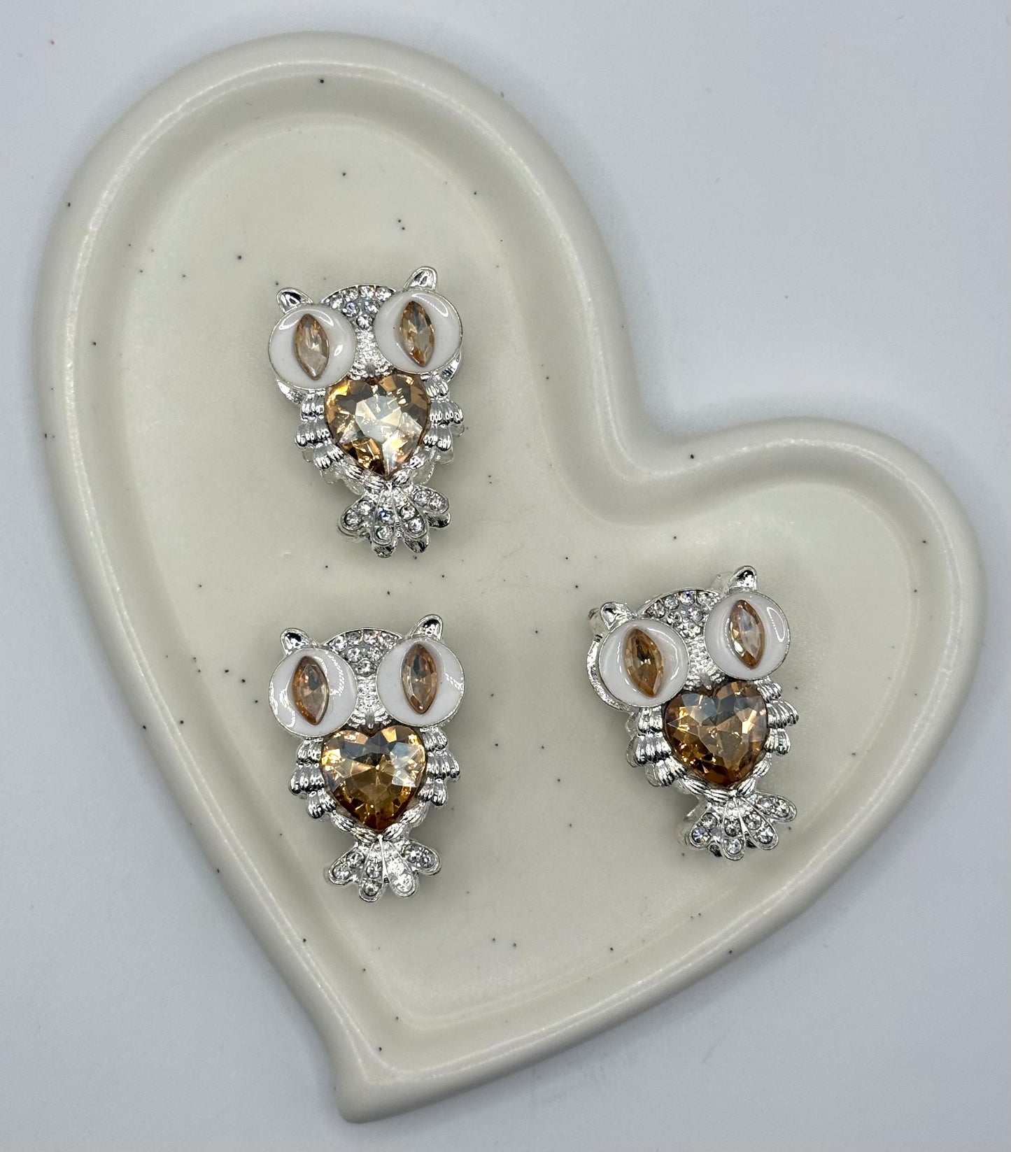Fancy Alloy Owl with Gems
