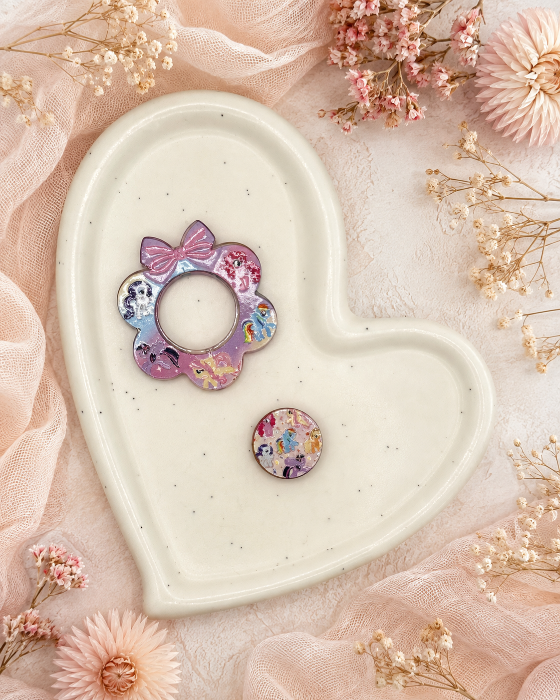 Character Wreath / Focal Spinner set | Acrylic Focal Beads