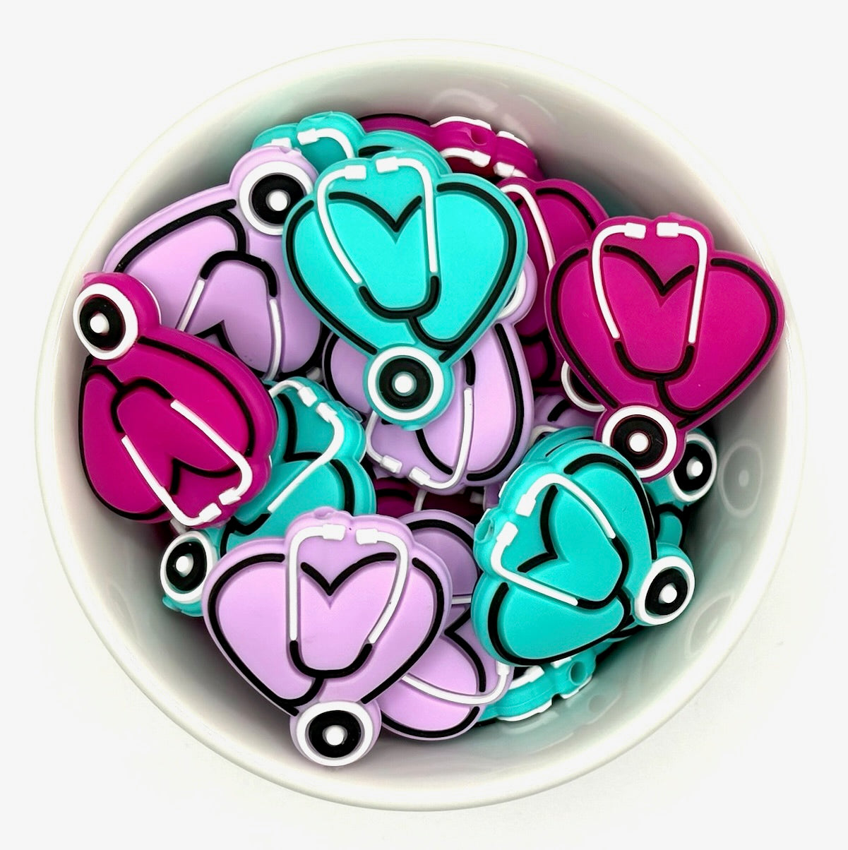 Stéthoscope cardiaque | Perle en silicone focale