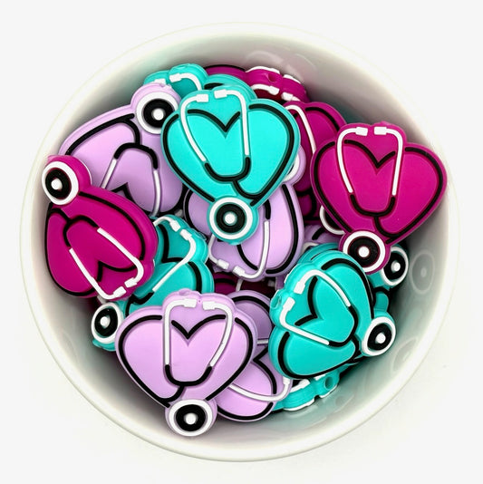 Stéthoscope cardiaque | Perle en silicone focale