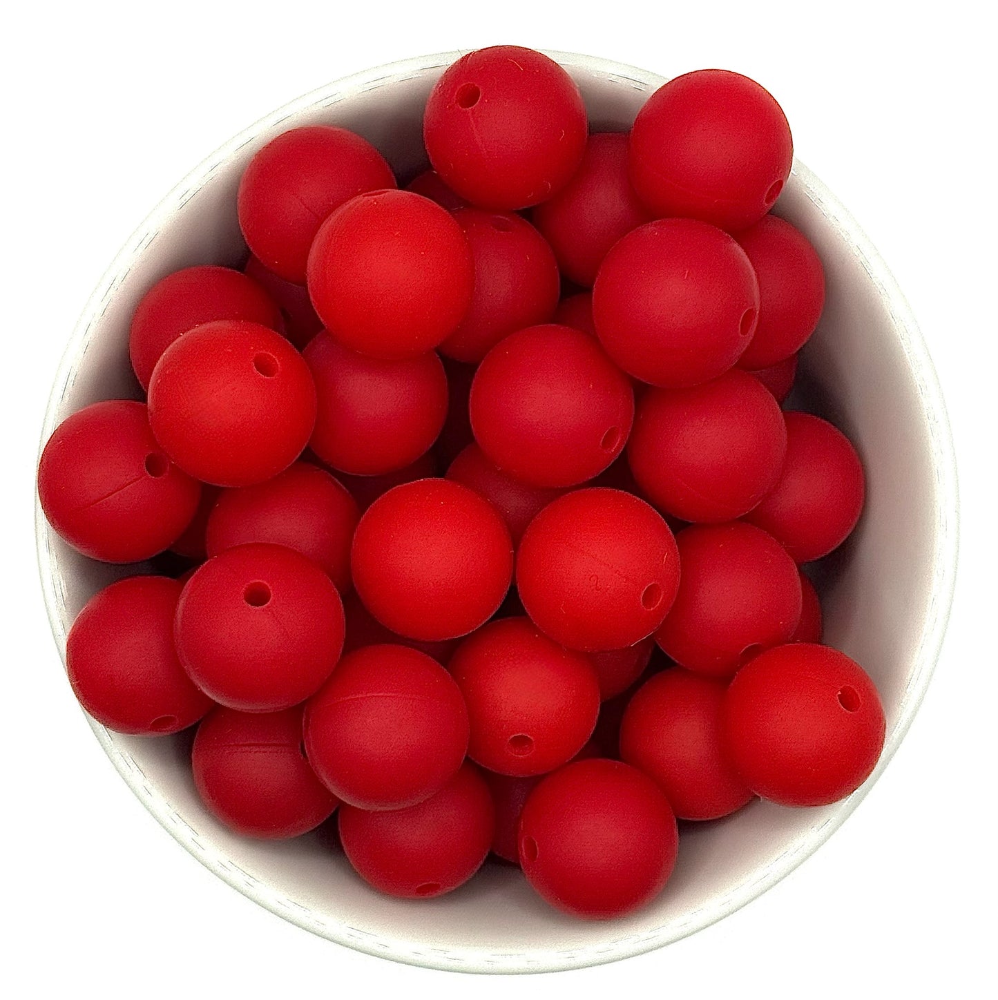 Silicone Solid Colour 15mm Beads | Silicone Beads Round