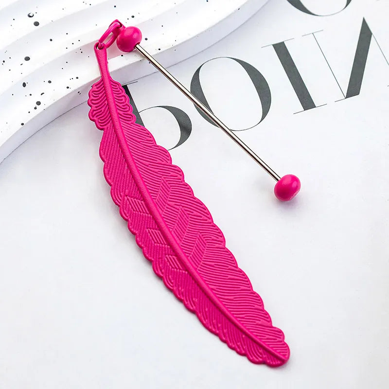 Feather Shaped Beadable Bookmark | Beadables