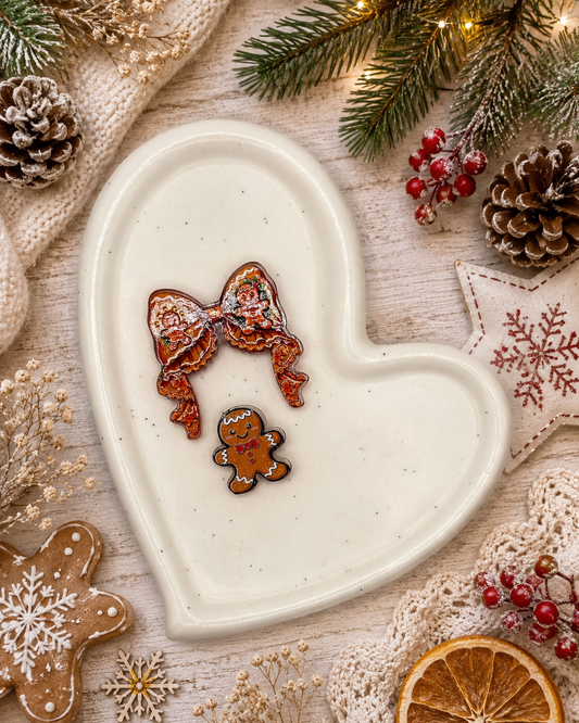 Christmas Theme Bow Spinner sets | Acrylic Focal Bead
