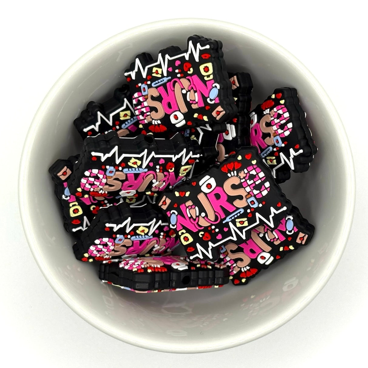 Nurse Heartbeat | Silicone Focal Bead