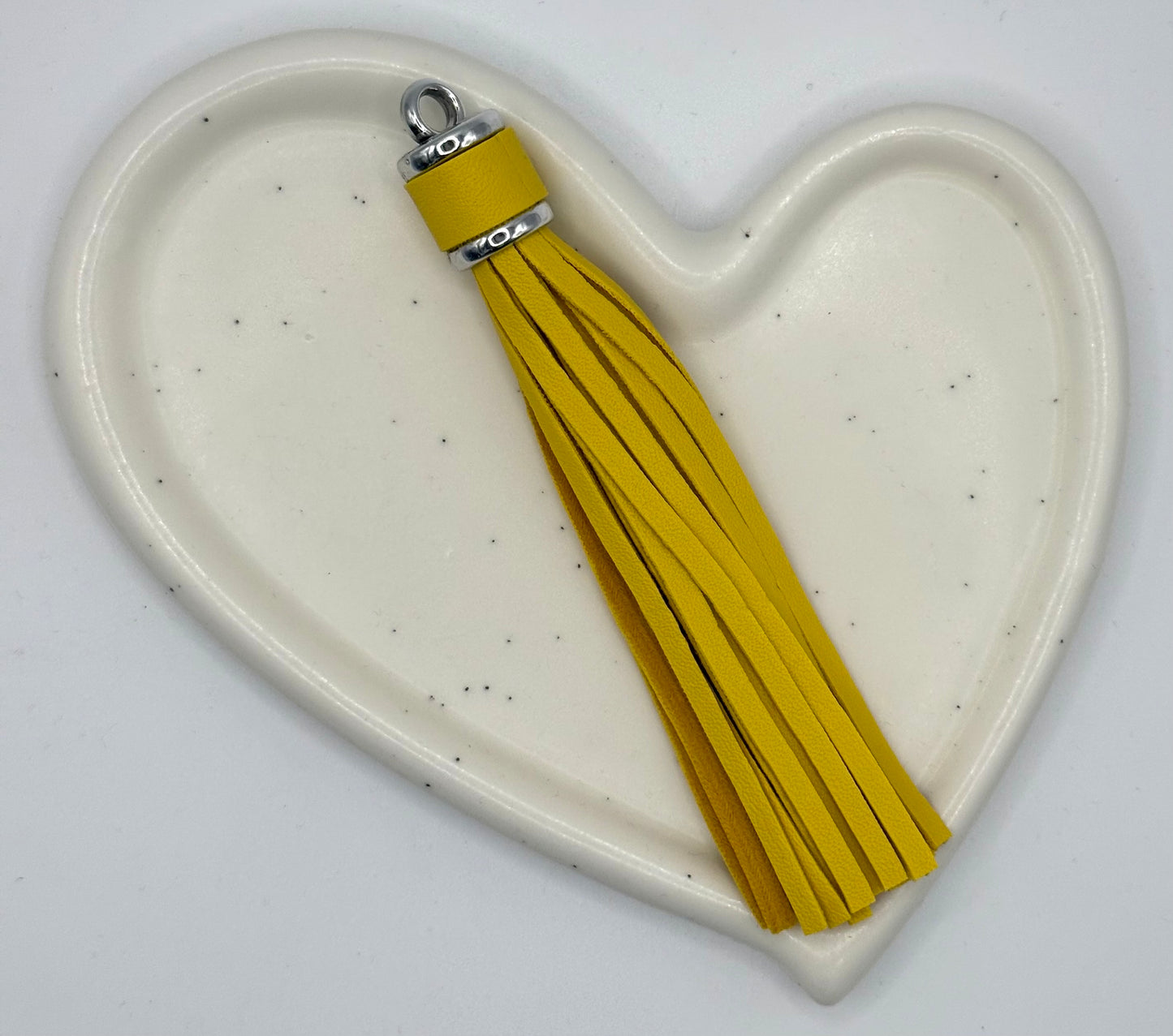 Leather Tassel 9cm Silver Cap | Accessories
