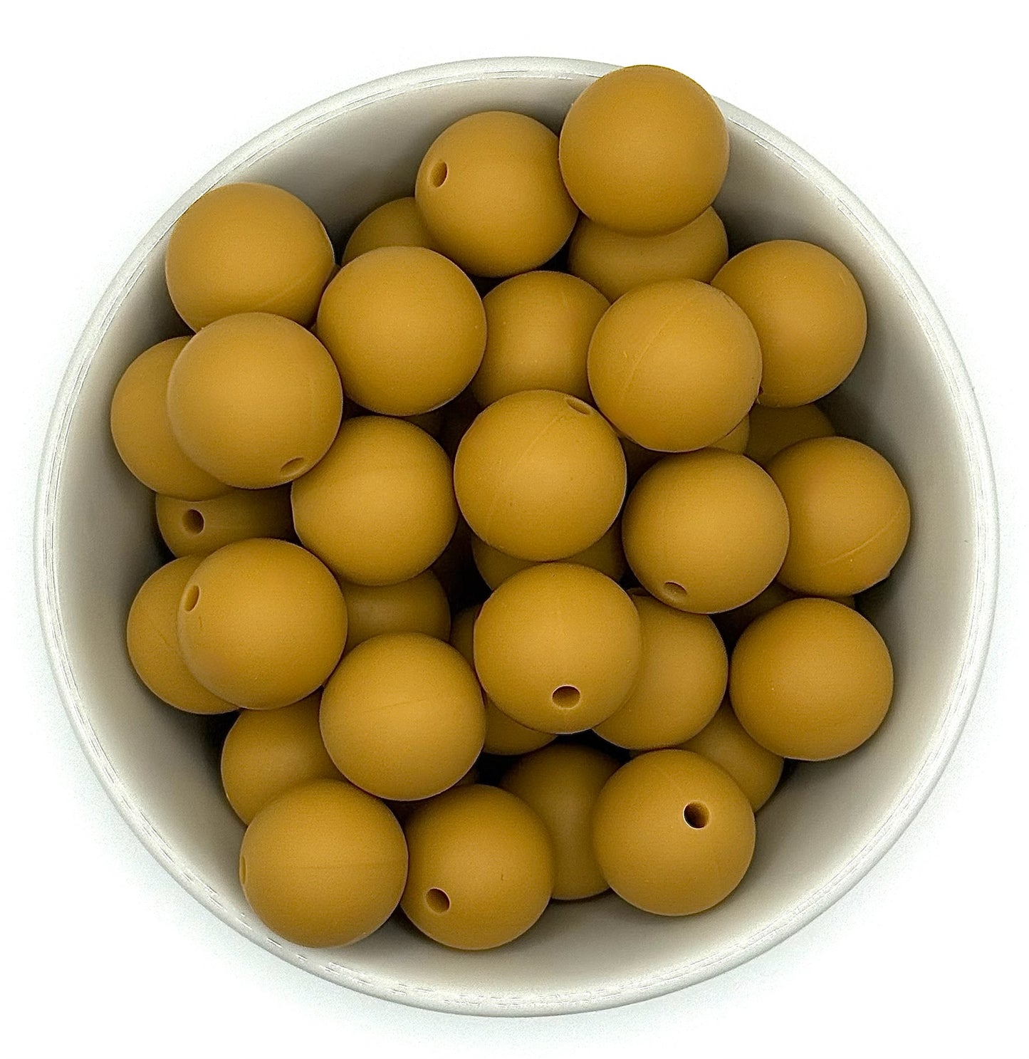 Silicone Solid Colour 15mm Beads | Silicone Beads Round