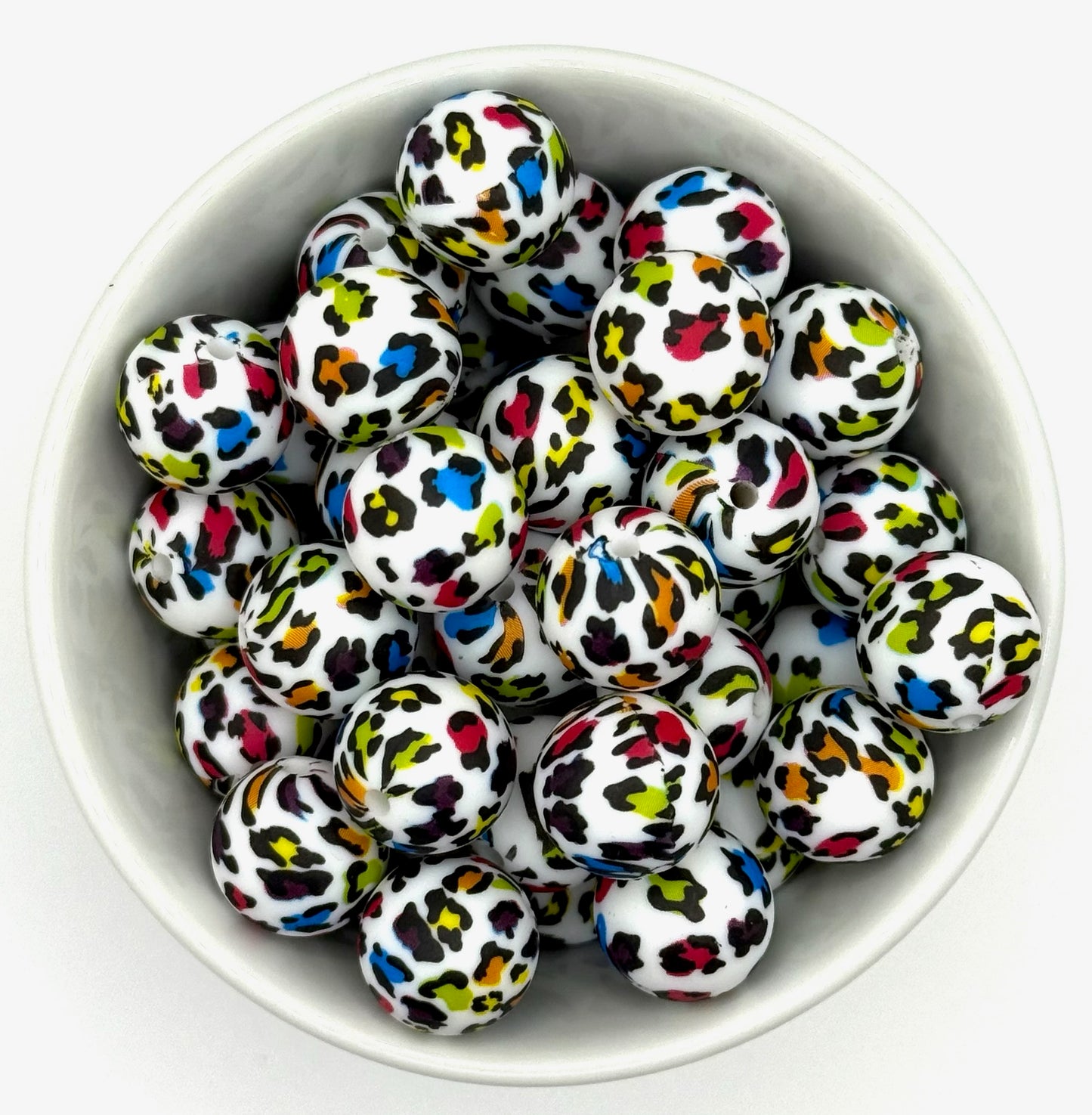 Printed 15mm Silicone Bead | Silicone Printed Beads