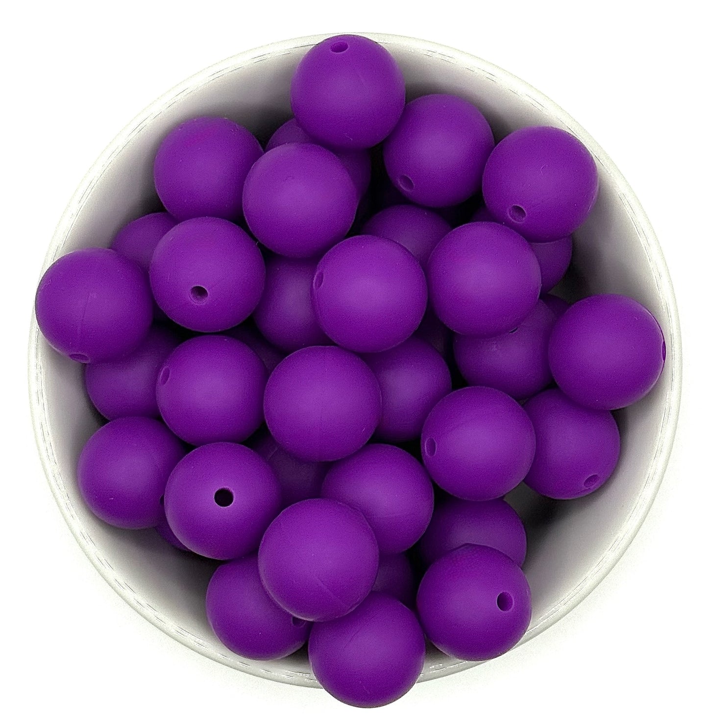 Silicone Solid Colour 15mm Beads | Silicone Beads Round