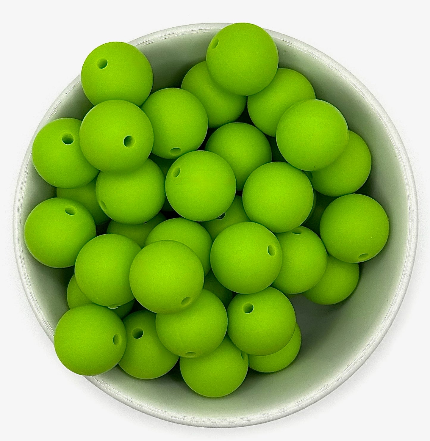 Silicone Solid Colour 15mm Beads | Silicone Beads Round