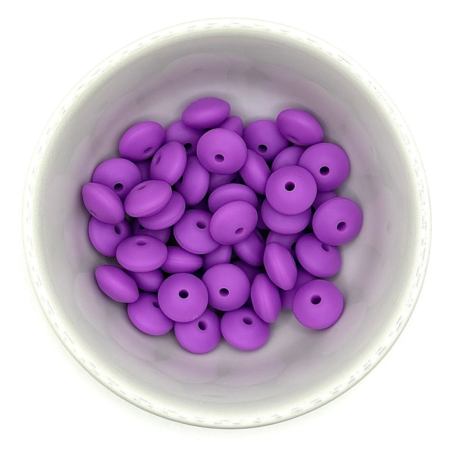 Lentil 12mm Solid Colour | Spacer Beads