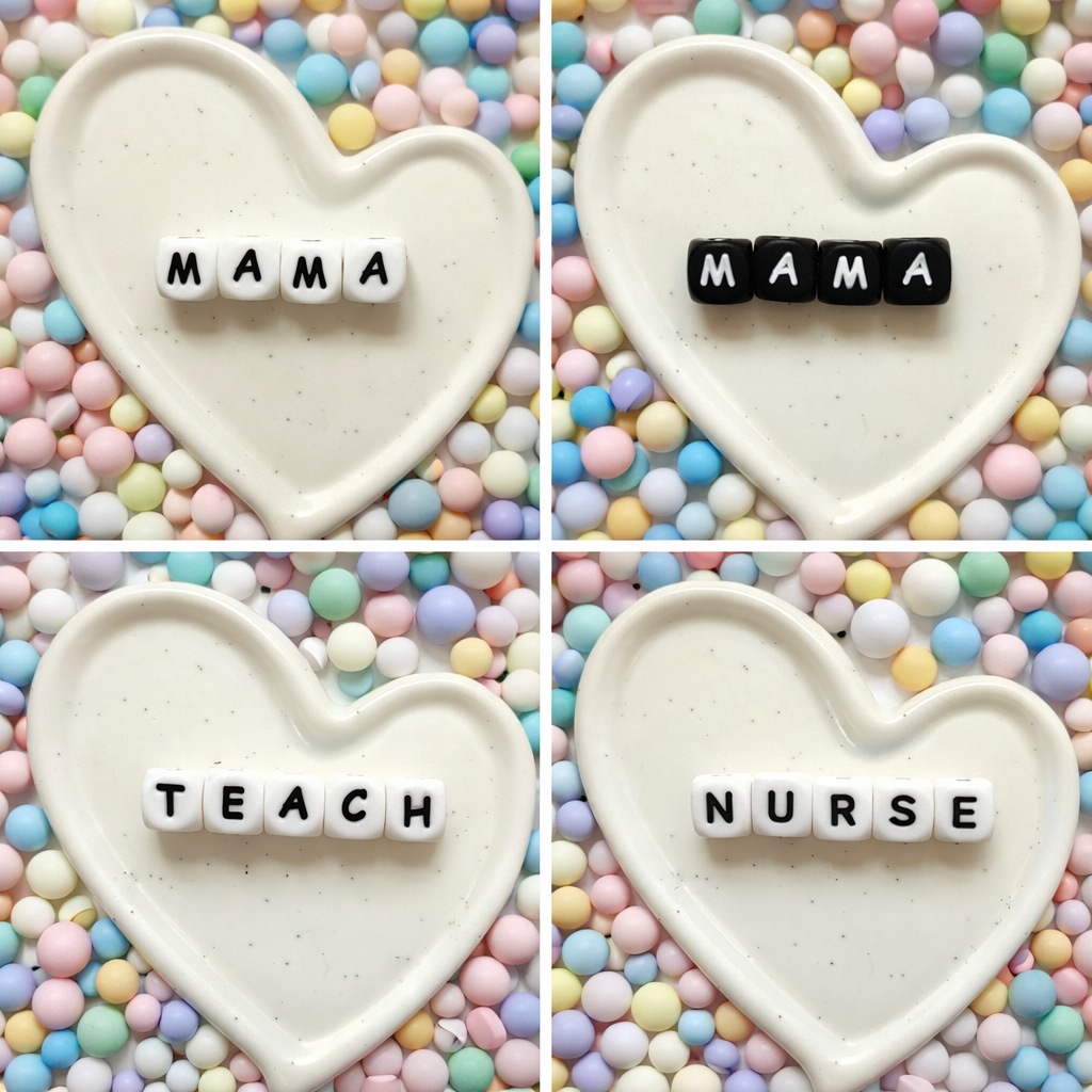 Word specific sets - 5 words/bag | Silicone beads