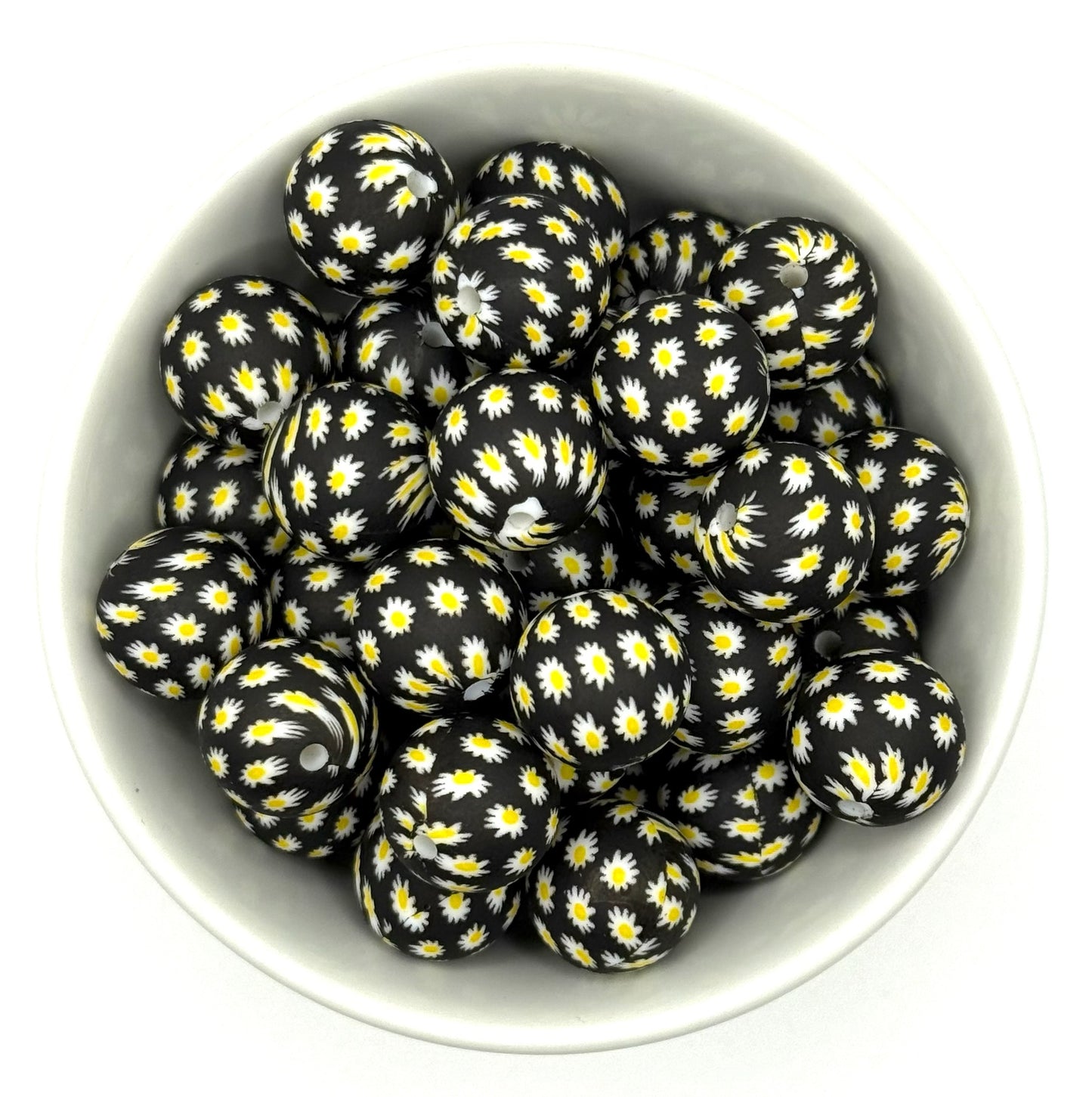 Printed 15mm Silicone Bead | Silicone Printed Beads