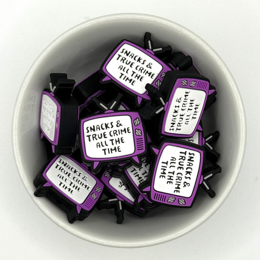 Snacks & True Crime | Silicone Focal Bead