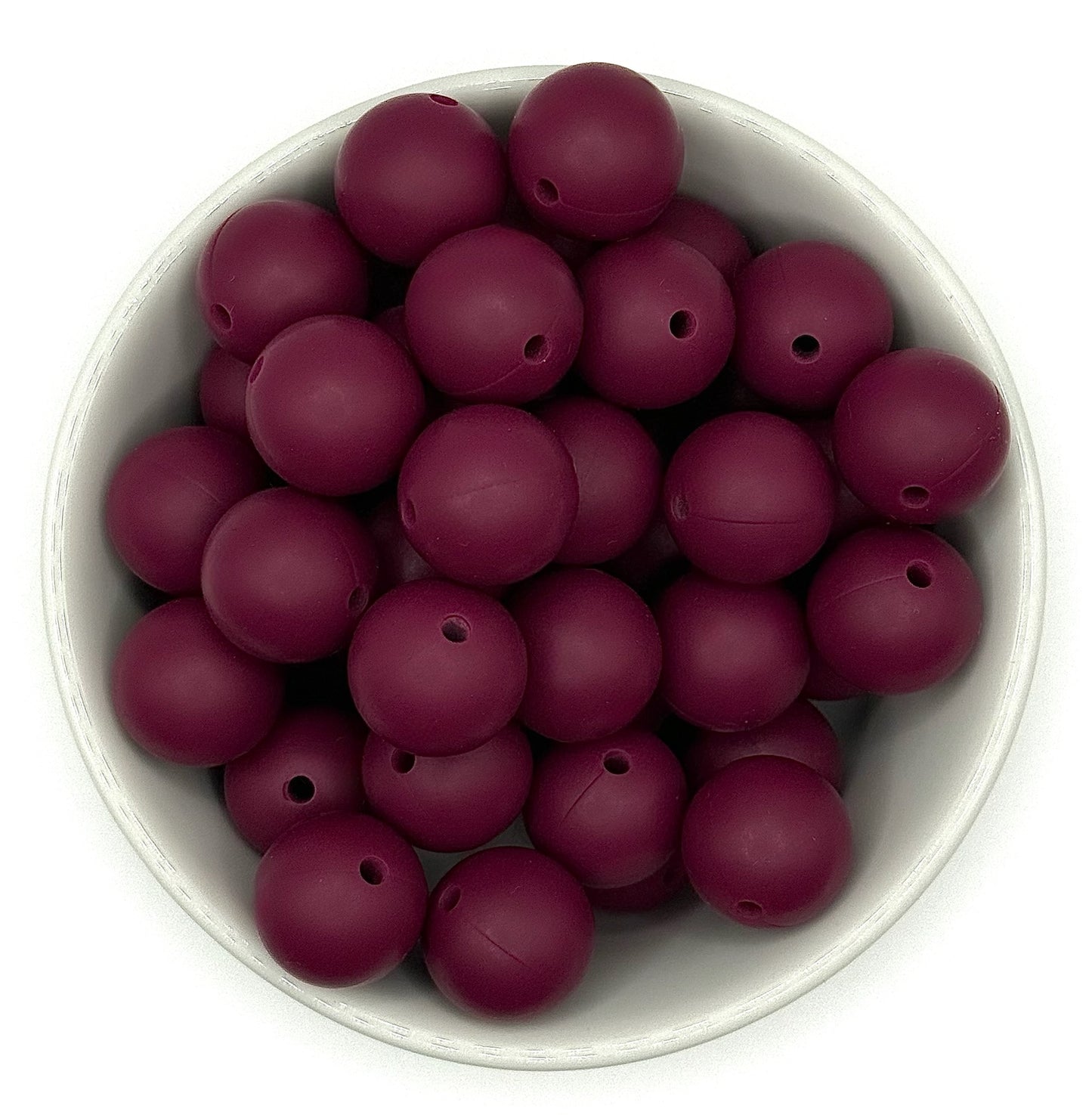 Silicone Solid Colour 15mm Beads | Silicone Beads Round