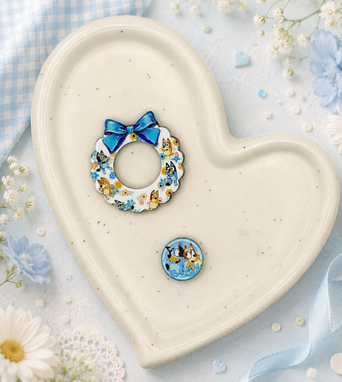 Character Wreath / Focal Spinner set | Acrylic Focal Beads