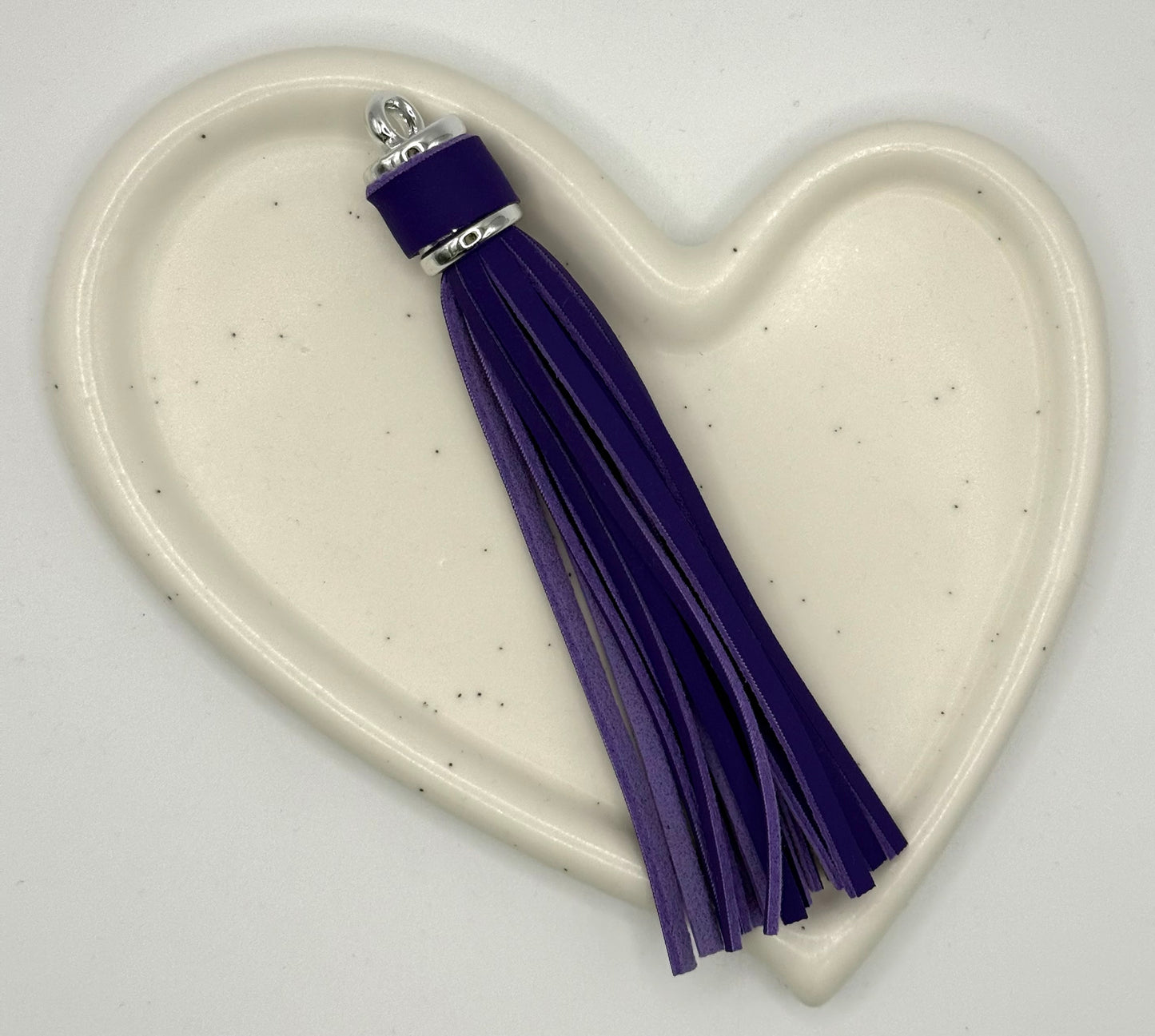 Leather Tassel 9cm Silver Cap | Accessories