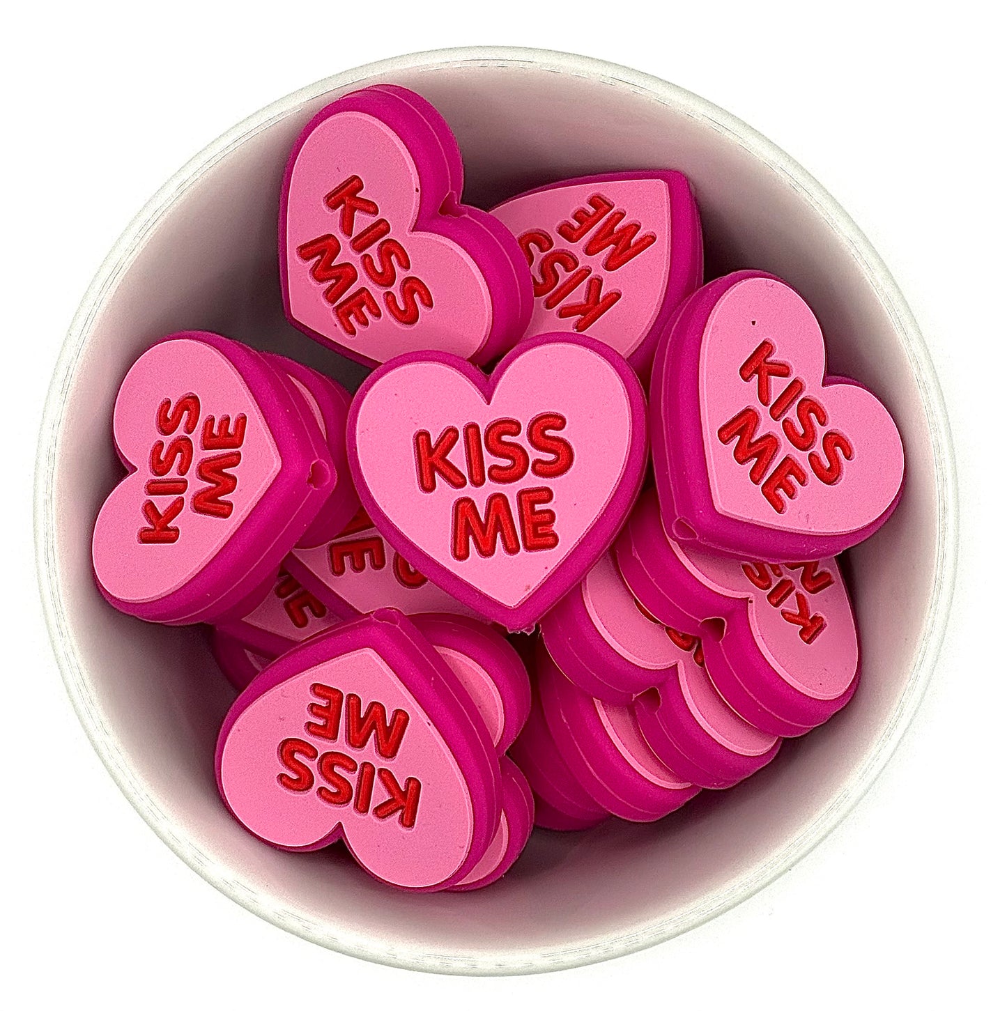 Valentine’s Conversation Hearts - Silicone Focal Beads