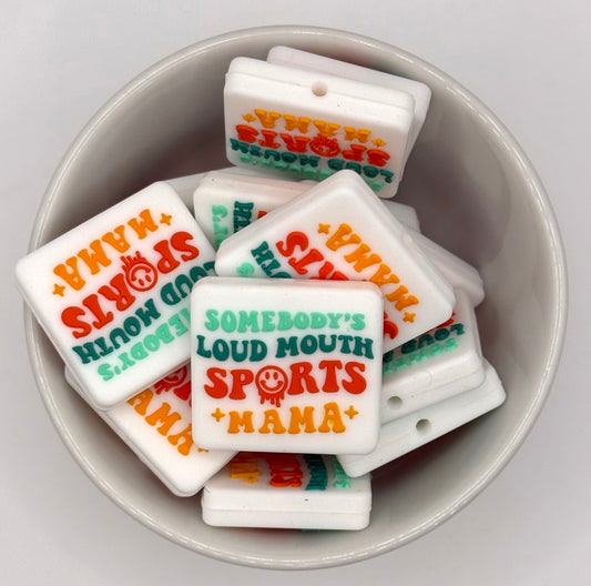 Someone’s Loud Sports Mama 🏒🏈🥎 | Silicone Focal Beads
