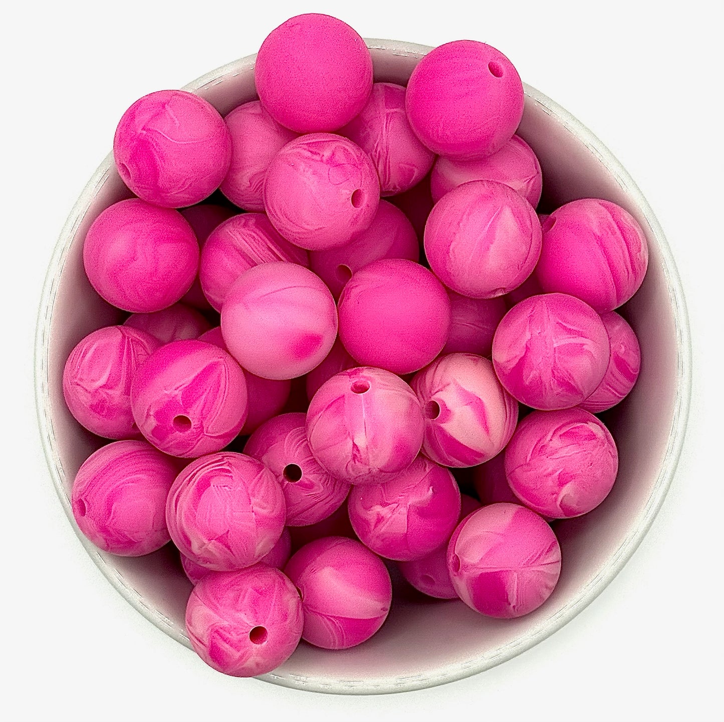 Silicone Solid Colour 15mm Beads | Silicone Beads Round