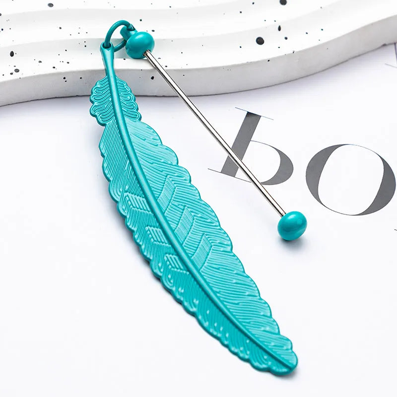 Feather Shaped Beadable Bookmark | Beadables