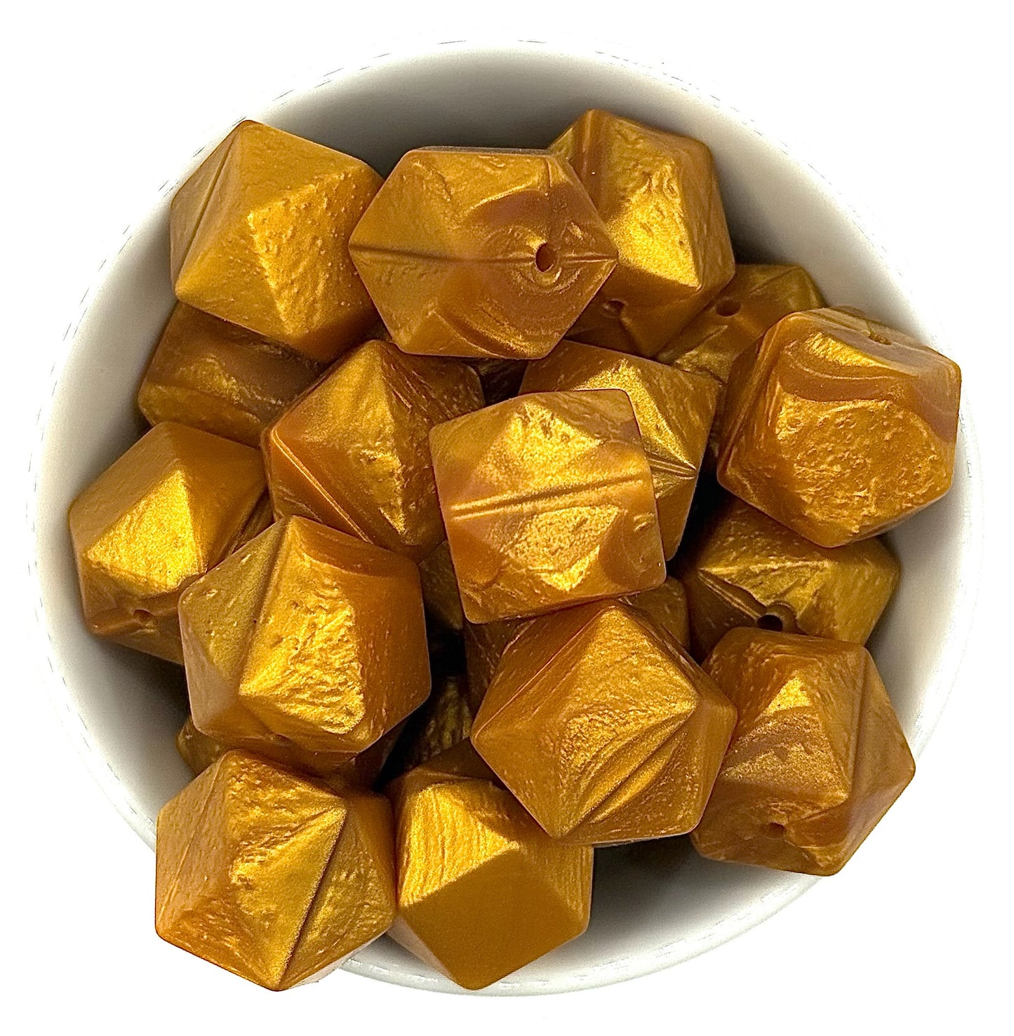 Hexagon 17mm Solid |  Silicone Beads