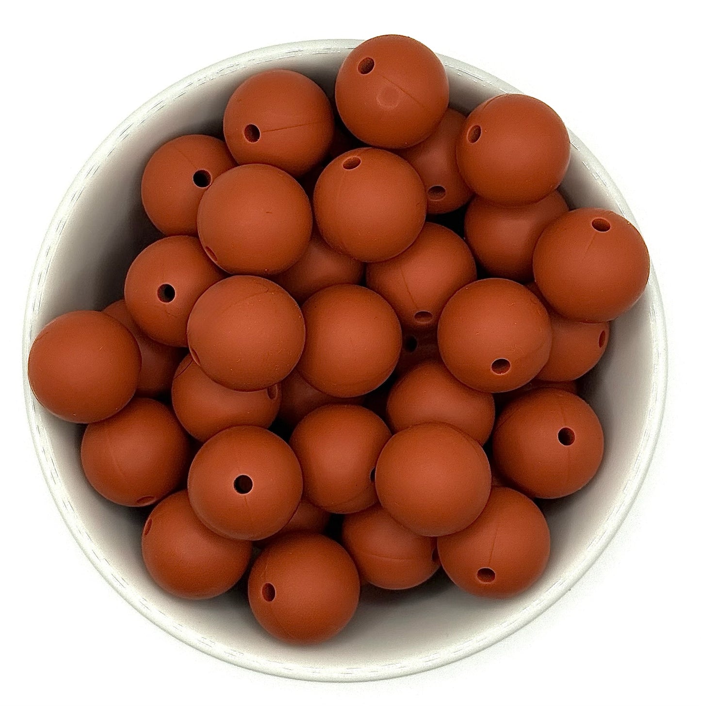 Silicone Solid Colour 15mm Beads | Silicone Beads Round