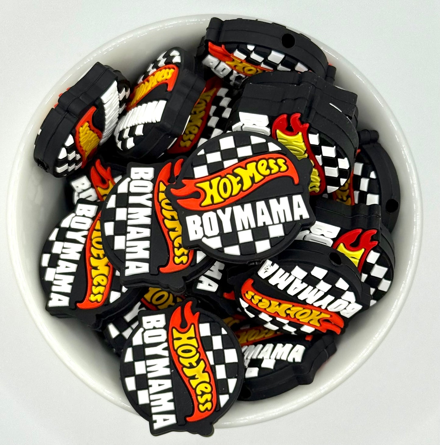 Hot Mess Boy Mama | Silicone Focal Bead
