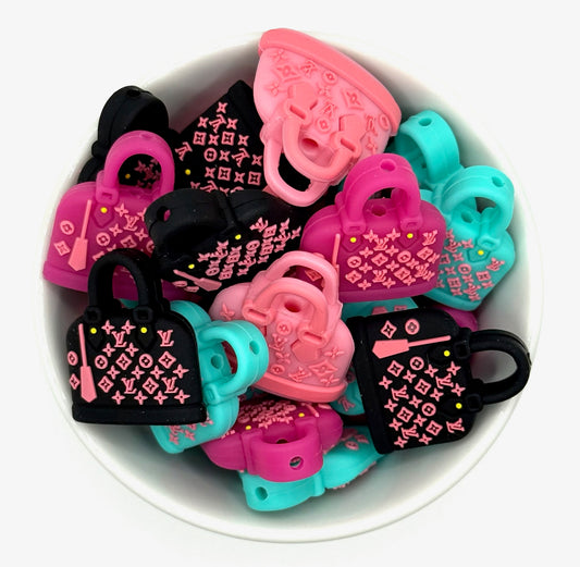 LV Purse | Silicone Focal Bead