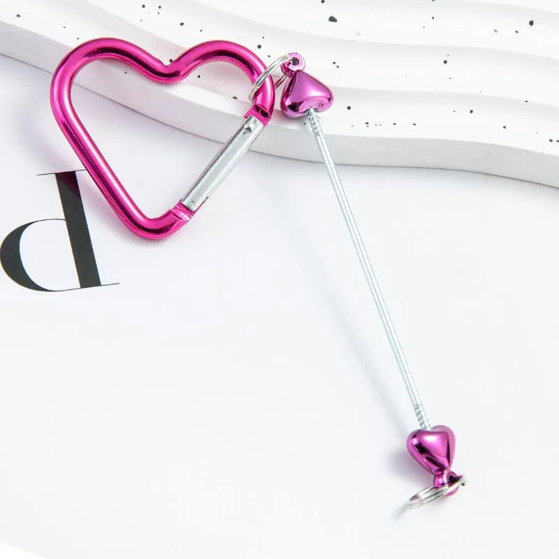 Beadable Heart Carabiner Keychain | Beadables