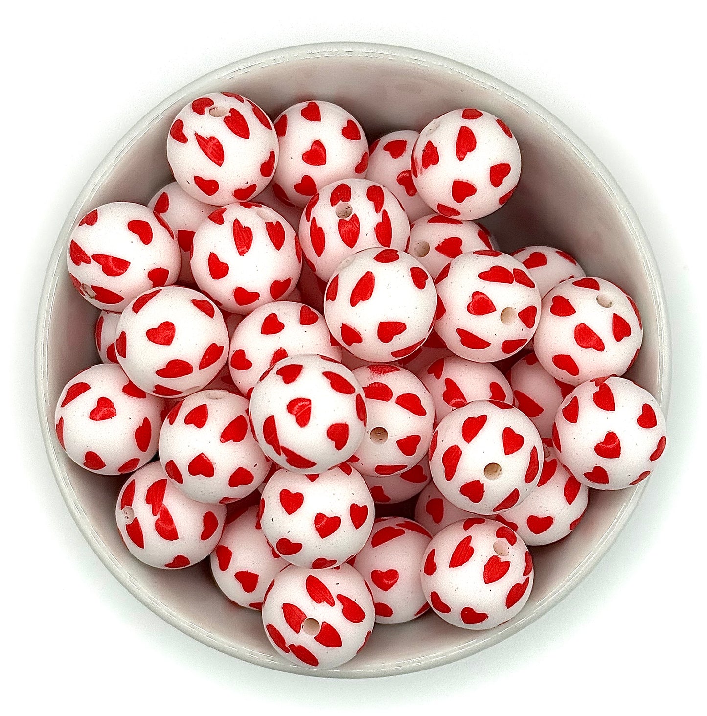 Valentines Day | 15mm Printed Silicone Bead