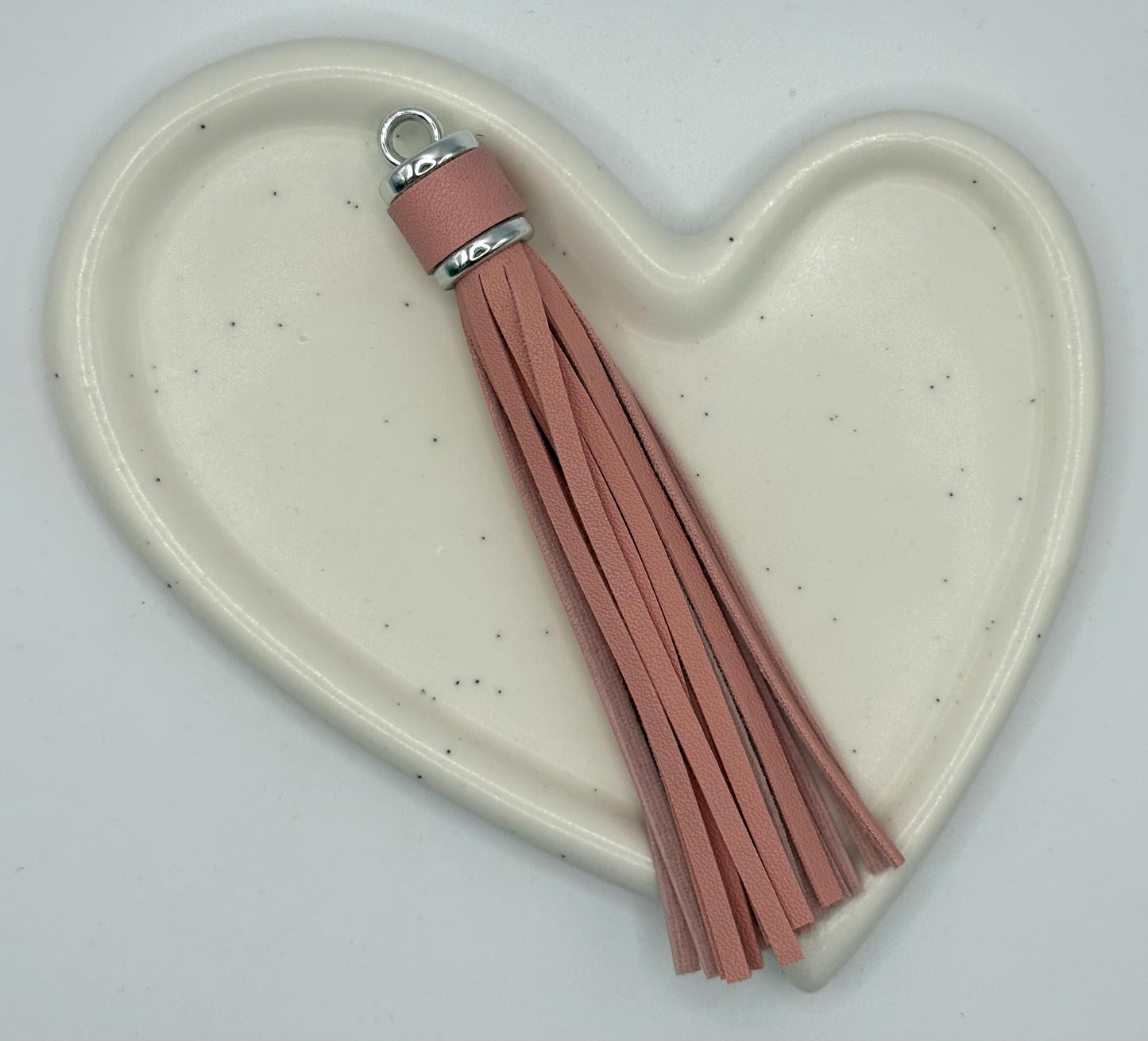Leather Tassel 9cm Silver Cap | Accessories