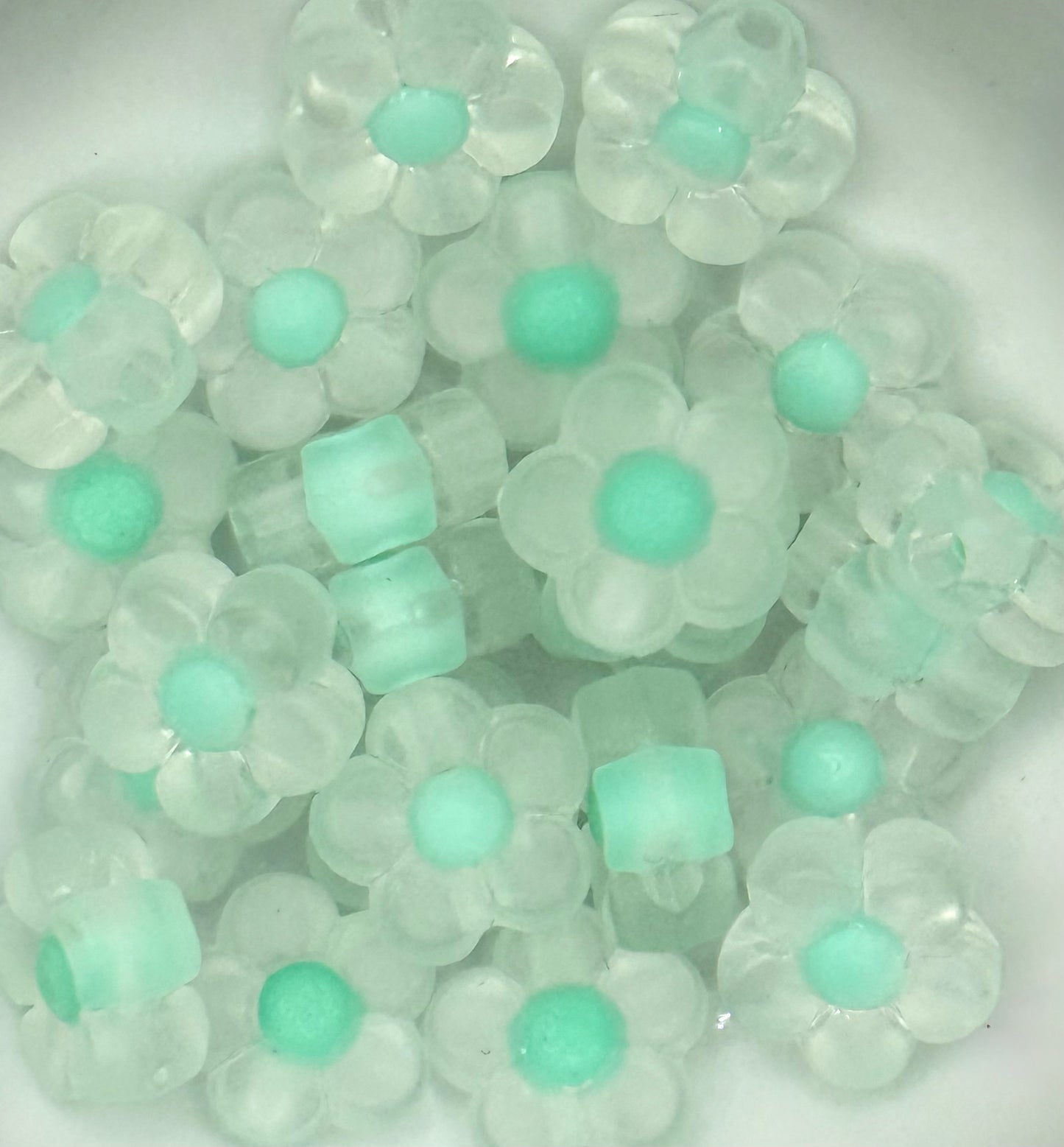 Frosted Acrylic Flower Spacer | Spacer Beads