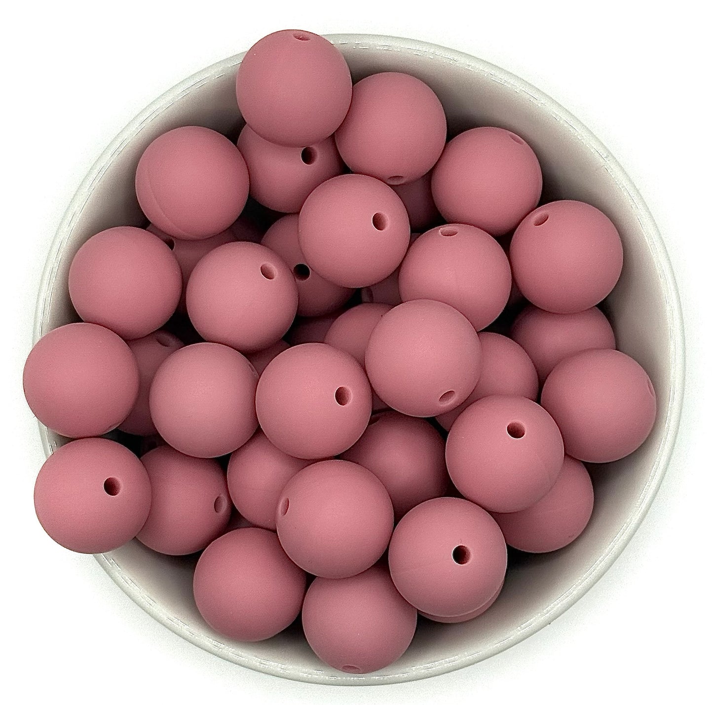 Silicone Solid Colour 15mm Beads | Silicone Beads Round