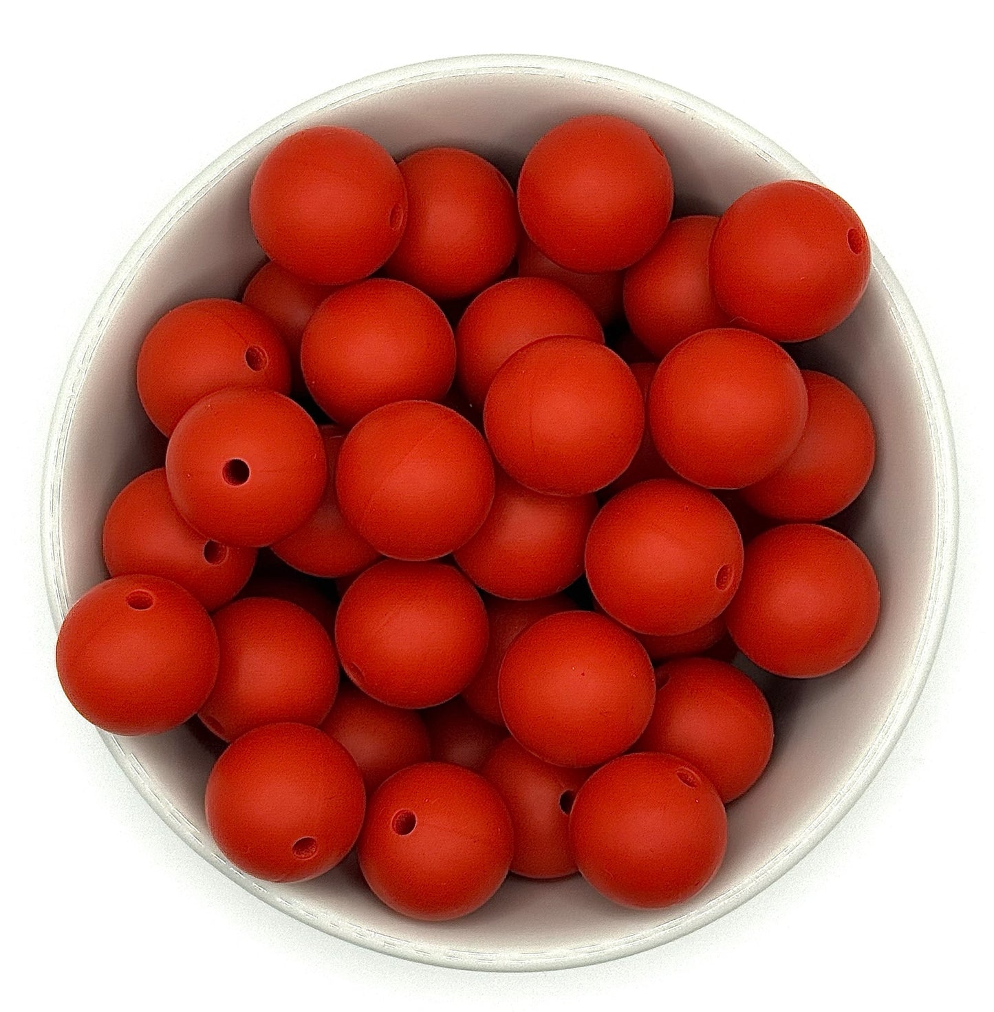 Silicone Solid Colour 15mm Beads | Silicone Beads Round