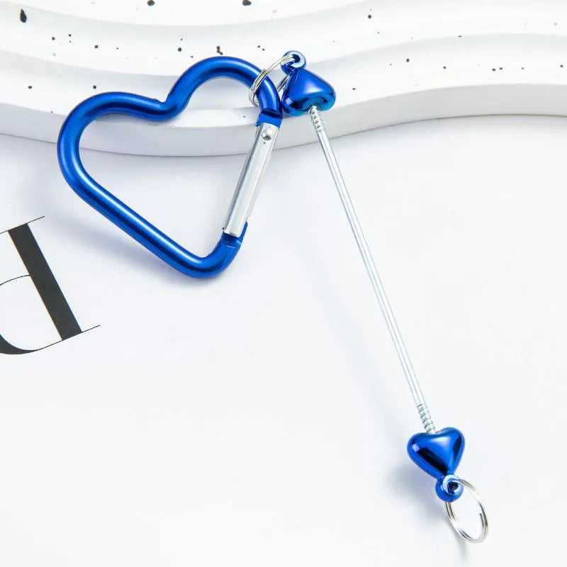 Beadable Heart Carabiner Keychain | Beadables