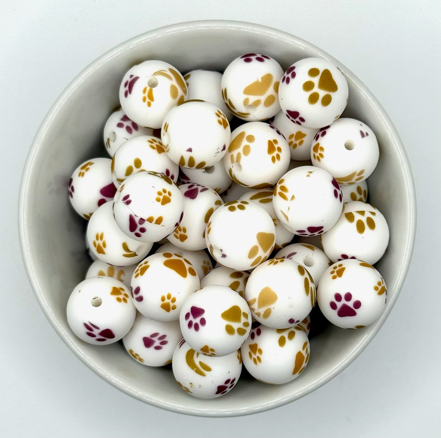 Printed 15mm Silicone Bead | Silicone Printed Beads