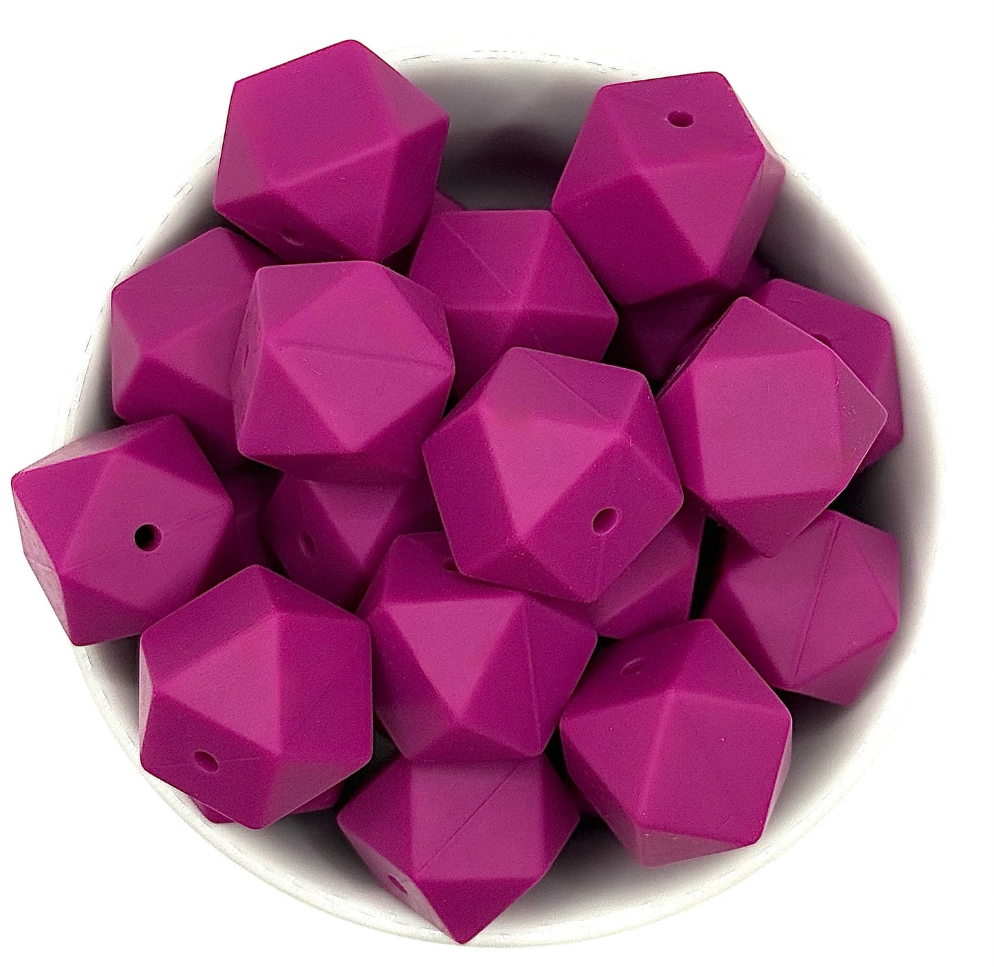 Hexagon 17mm Solid |  Silicone Beads