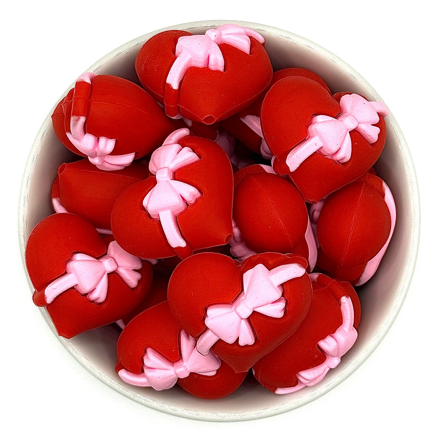 Valentines Puffy 3D Heart | Silicone Focal Beads